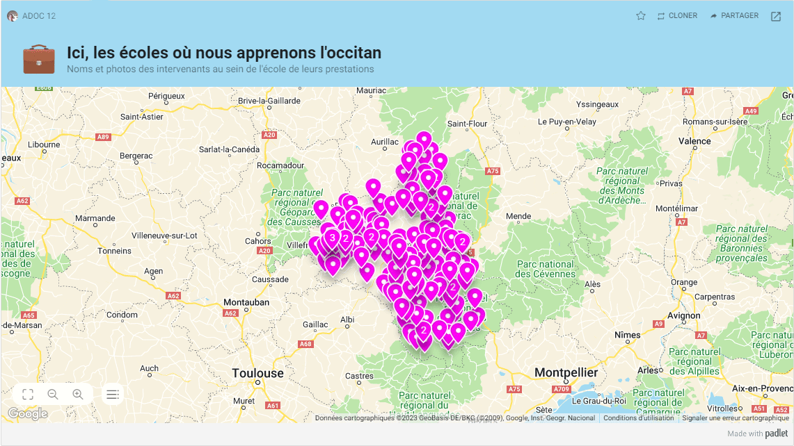 Liste des écoles d&apos;Aveyron où l&apos;on apprend l&apos;occitan